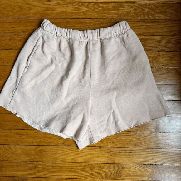 American Eagle Aerie Elastic High Waist Cut Off Shorts Womens Light Pink Small - Picture 3 of 7